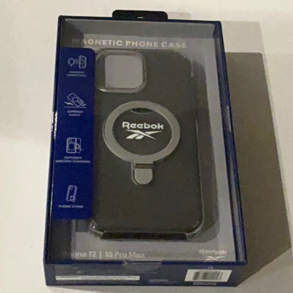 Reebok Frosted Magnetic Phone Case with Phone Stand and MagSafe Compatible.